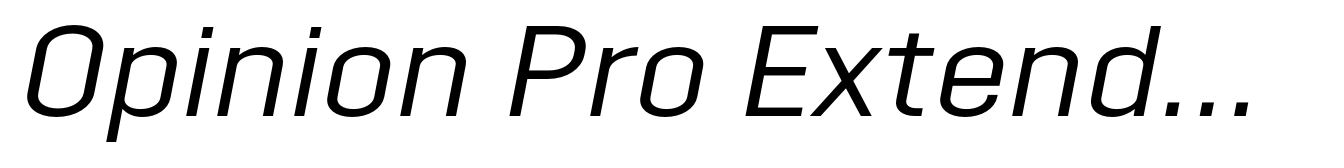 Opinion Pro Extended Italic